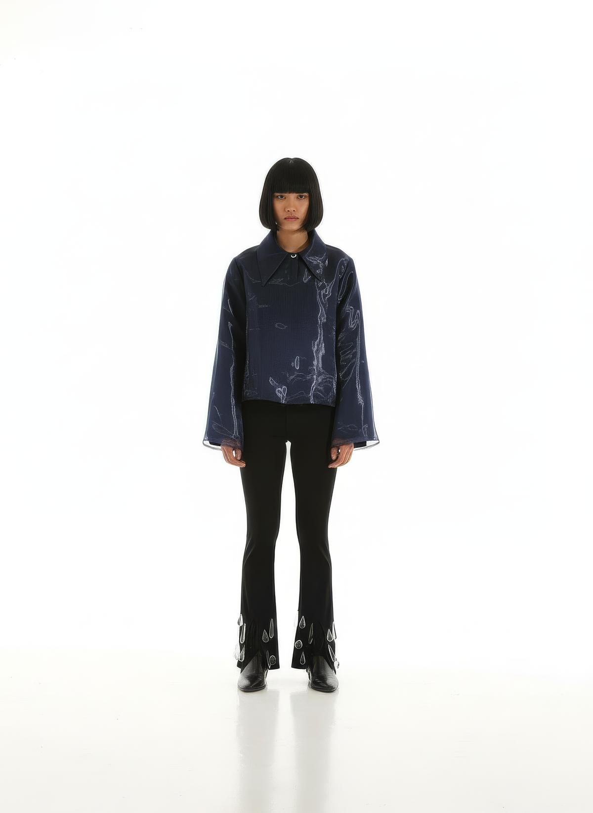Collar Sheer Shirt