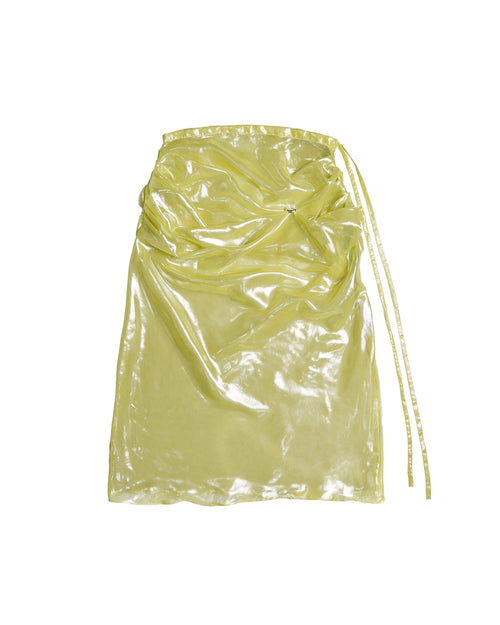 Drape Sheer Bean Skirt - ISSHU