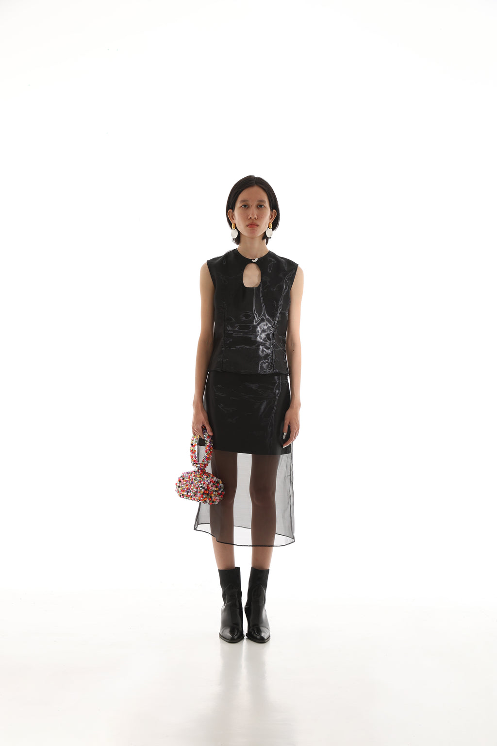 Midi O Sheer Skirt