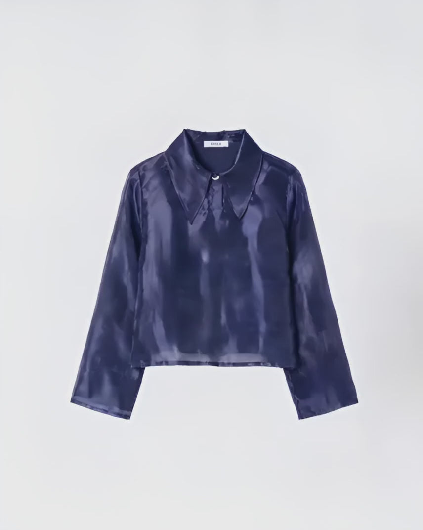 Collar Sheer Shirt